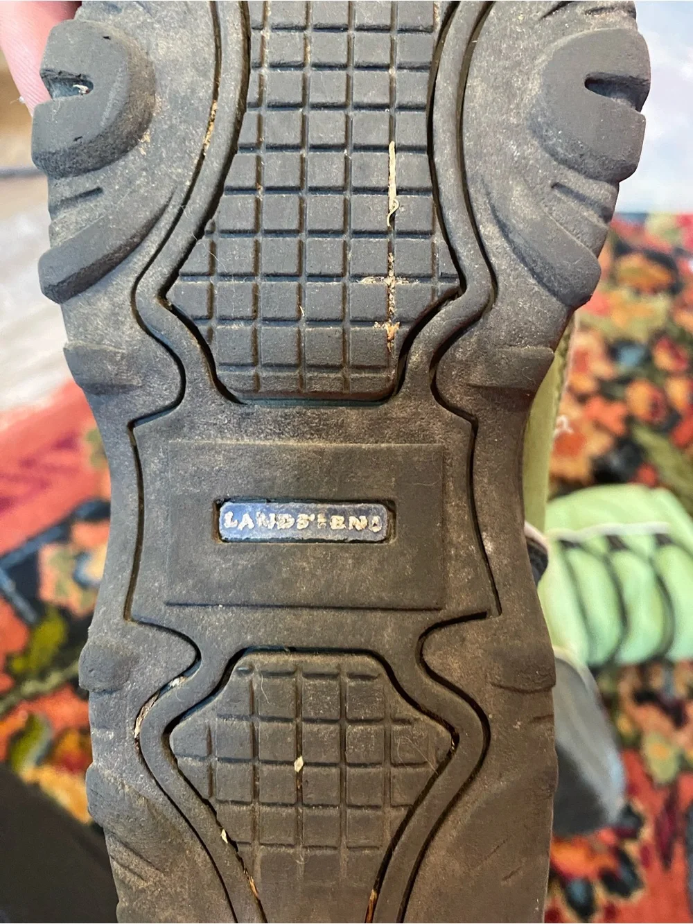Lands end Kids Insulated Green Snow Boots with Easy Pull-Top Closure